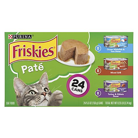 Friskies Cat Food Wet Pate Variety Pack - 24-5.5 Oz