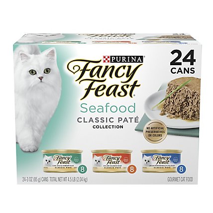 Fancy Feast Cod Sole And Shrimp Pate Wet Cat Food Pack - 24-3 Oz - Image 1