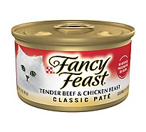 Fancy Feast Cat Food Wet Beef & Chicken - 3 Oz