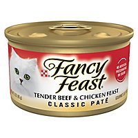 Fancy Feast Beef And Chicken Pate Wet Cat Food - 3 Oz - Image 1