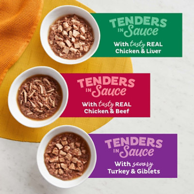 Meow Mix Tender Favorites Cat Food Cups Poultry & Beef Variety Pack Box - 12-2.75 Oz - Image 2