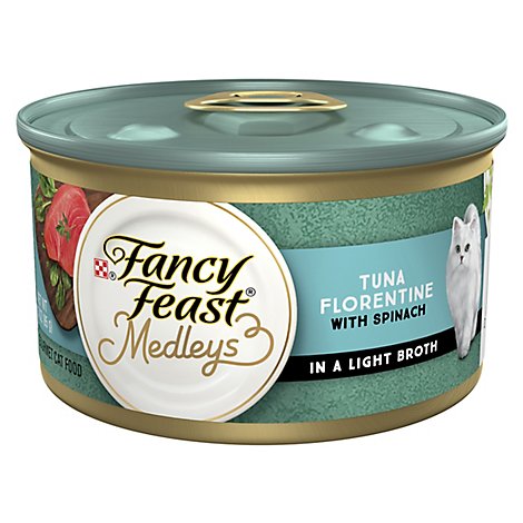 Fancy Feast Cat Food Wet Medleys Tuna Florentine - 3 Oz