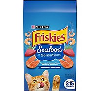 Friskies Cat Food Dry Seafood Sensations Seafood - 3.15 Lb
