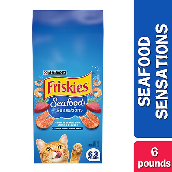 Friskies Cat Food Dry Seafood Sensations - 6.13 Lb