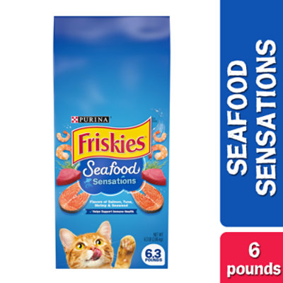 Friskies Cat Food Dry Seafood Sensations - 6.13 Lb