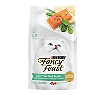 Fancy Feast Cat Food Dry Ocean Fish & Salmon And Accents Of Garden Greens - 3 Lb