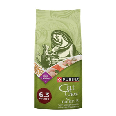 Purina Cat Chow Naturals Chicken and Salmon Dry Cat Food - 6.3 Lbs - Image 1