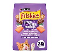 Friskies Surfin And Turfin Chicken Dry Cat Food - 3.15 Lbs