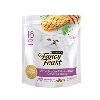 Fancy Feast Savory Chicken And Turkey Cat Dry Food 16 Oz Pavilions