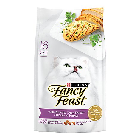 Fancy Feast Savory Chicken & Turkey Dry Cat Food - 16 Oz
