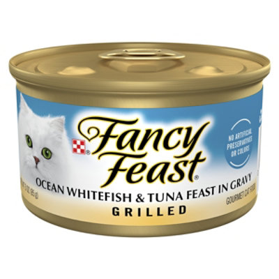 Fancy Feast Grilled Ocean Whitefish & Tuna Cat Wet Food - 3 Oz - Image 1