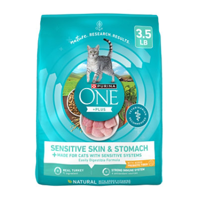 Purina ONE Sensitive Skin and Stomach Formula Real Turkey Dry Cat Food 3.5 Lbs safeway