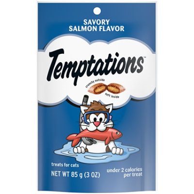 Temptations Classic Savory Salmon Flavor Crunchy and Soft Adult Cat Treats - 3 Oz - Image 1