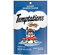 Temptations Classic Savory Salmon Flavor Crunchy And Soft Cat Treats - 3 Oz
