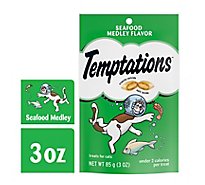 Temptations Classic Cruchy and Soft Seafood Medley Cat Treats - 3 Oz
