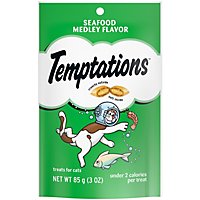 Temptations Classic Crunchy and Soft Seafood Medley Cat Treats - 3 Oz - Image 1