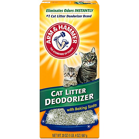 ARM & HAMMER Cat Litter Deodorizer With Activated Baking Soda Box - 20 Oz