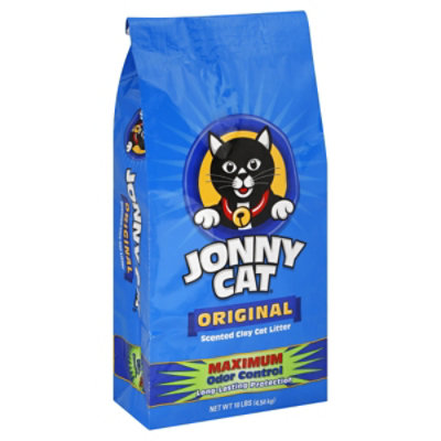 Jonny Cat Cat Litter Original Scented Clay Maximum Odor Control Antibacterial Formula Bag - 10 Lb