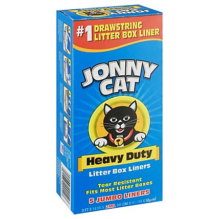 Jonny Cat Cat Litter Box Liners Heavy Duty Jumbo Box - 5 Count - Image 1