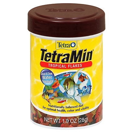 Tetra Fish Food TetraMin Tropical Flakes Jar - 1 Oz - Image 1