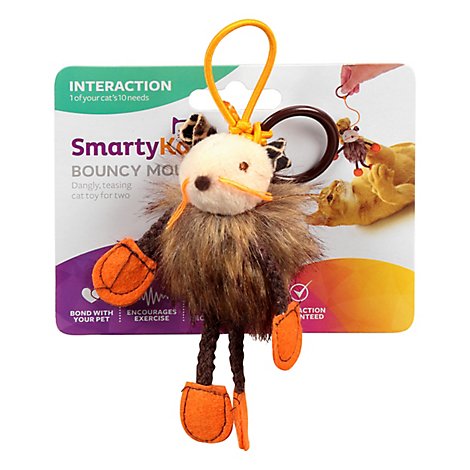 SmartyKat Cat Toy Bouncy Mouse Interactive - Each