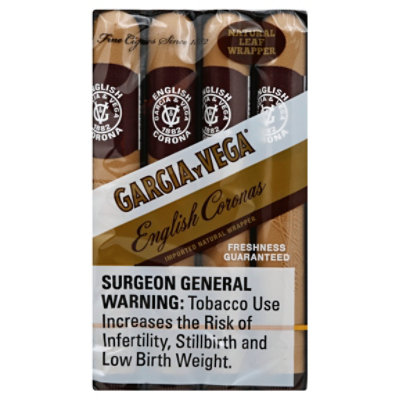Garcia Y Vega Cigars English Corona - 4 Count - Image 1