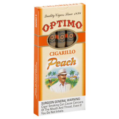 Optimo Peach Cigarillo -5 Count