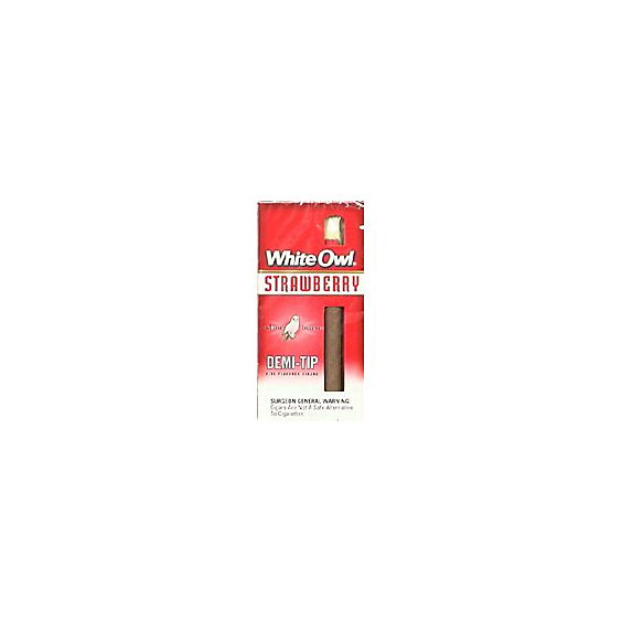 White Owl Demi Tip Strawberry Cigars - 5 Count