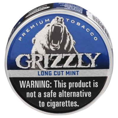 Grizzly Long Cut Mint Smokeless Tobacco - 1.2 Oz - Image 3