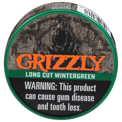 grizzly tobacco wintergreen smokeless