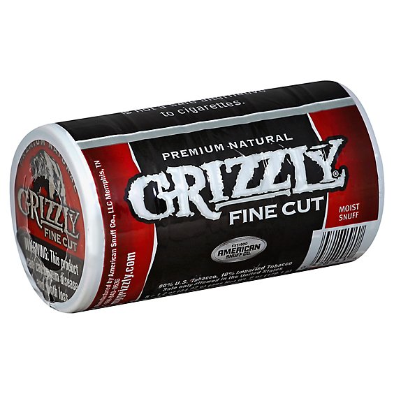 Grizzly Fine Cut Natural Smokeless Tobacco - 1.2 Oz
