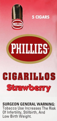 Phillies Strawberry Cigarillos - 5 Count - Image 1