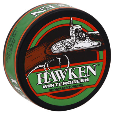 Hawken Wintergreen Smokeless Tobacco - 1.2 Oz