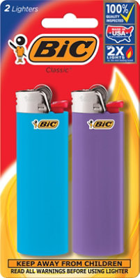 Bic Lighter Classic With Child Guard - 2 Count - Image 2