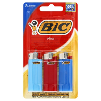 Bic Lighter Mini With Child Guard - 3 Count - Image 1
