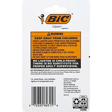 Bic Lighters Classic - 5 Count - Image 4