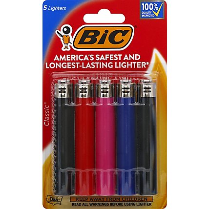 Bic Lighters Classic - 5 Count - Image 2