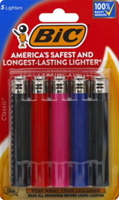 Bic Lighters Classic - 5 Count - Image 2