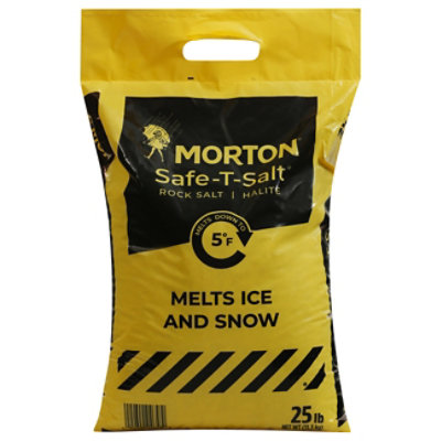 Morton Safe-T-Salt Halite Rock Salt Snow and Ice Melt, 25 lb - Mariano's