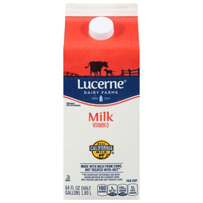 Lucerne Milk Half Gallon Container May Vary Vons