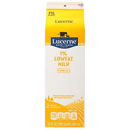 Lucerne Milk Lowfat 1% - 1 Quart - Image 2