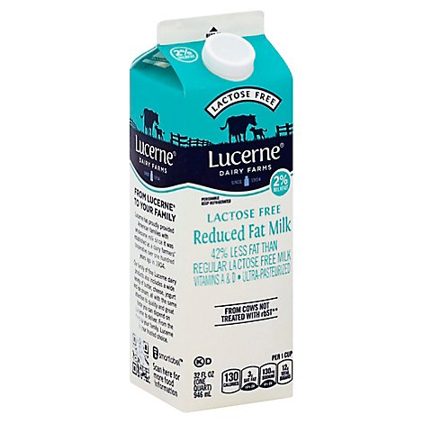 Lucerne Milk Lactose Free Reduced Fat 2% - 1 Quart
