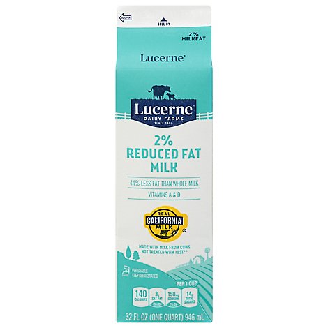 Lucerne Milk Reduced Fat 2% - 1 Quart