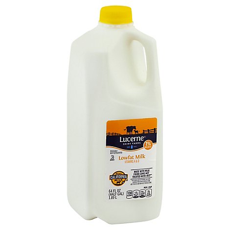 Lucerne Milk Lowfat 1% - Half Gallon