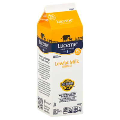 Lucerne Milk Lowfat 1% - 1 Quart - Image 1