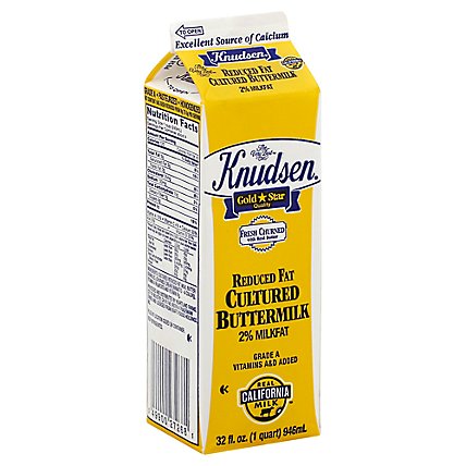 Knudsen Cultured 2% Reduced Fat Buttermilk - 1 Quart - Image 1