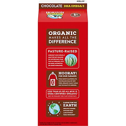 Horizon Organic Milk Chocolate DHA Omega 3 1% Lowfat Half Gallon - 64 Fl. Oz. - Image 6