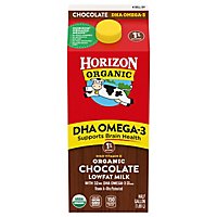 Horizon Organic Milk Chocolate DHA Omega 3 1% Lowfat Half Gallon - 64 Fl. Oz. - Image 2