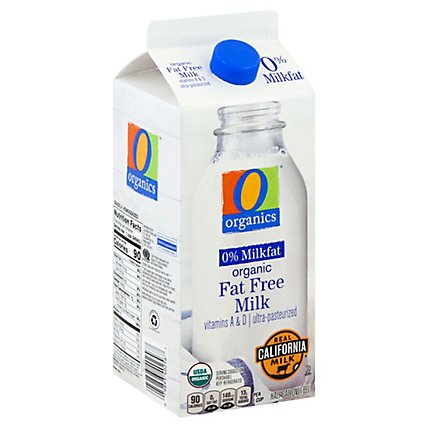 O Organics Organic Fat Free Milk - Half Gallon - Image 1