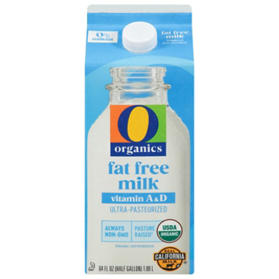 O Organics Organic Fat Free Milk - Half Gallon